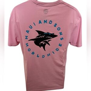 Maui and Sons Worldwide Logo Tee Shirt Men L Large